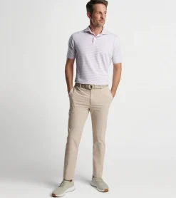 Albatross Stripe Cotton Blend Piqu&eacute; Polo
