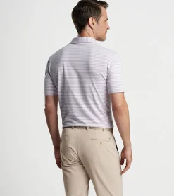 Albatross Stripe Cotton Blend Piqu&eacute; Polo