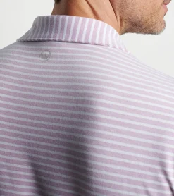 Albatross Stripe Cotton Blend Piqu&eacute; Polo