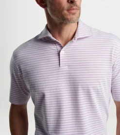 Albatross Stripe Cotton Blend Piqu&eacute; Polo
