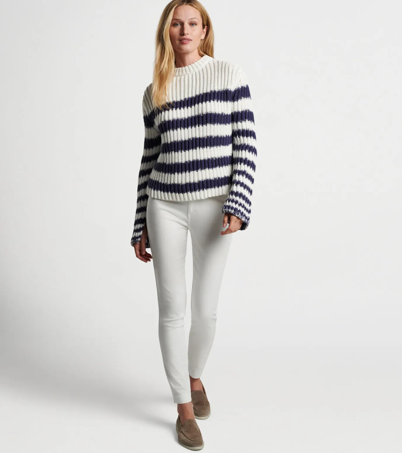 Alek Wide Sleeve Stripe Sweater