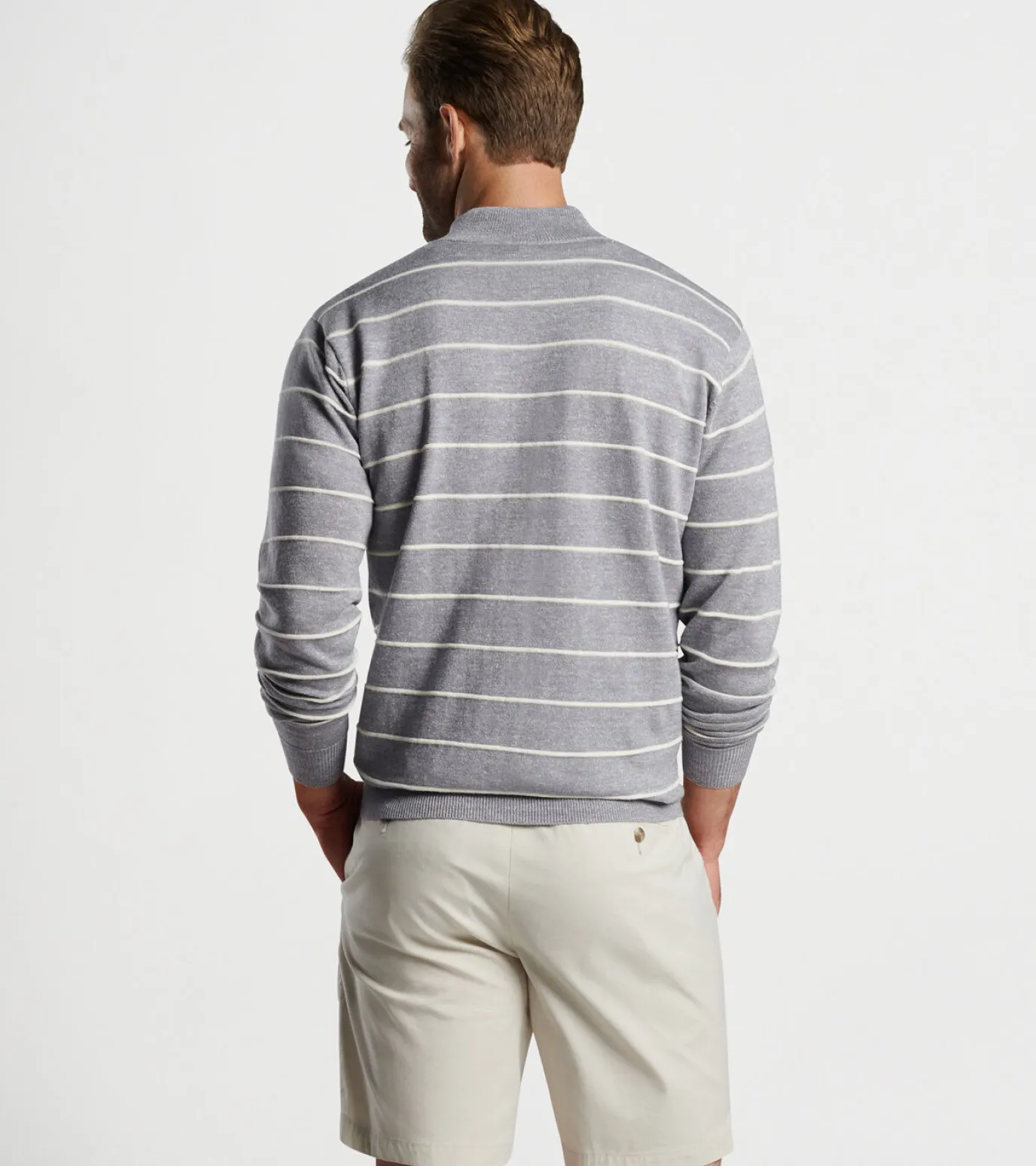 Eastham Striped Quarter-Zip Sweater
