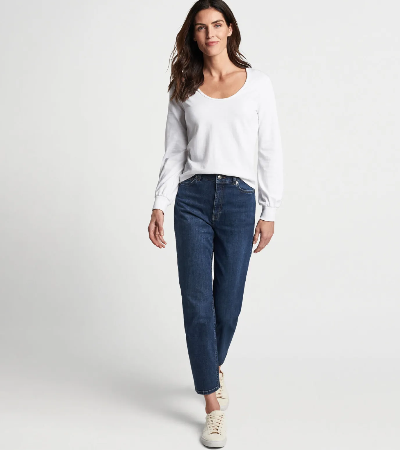 Kate Long-Sleeve Scoop Neck Henley