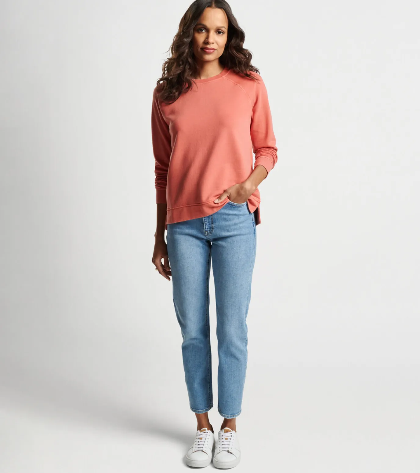 Lava Wash Relaxed Fleeceback Crew