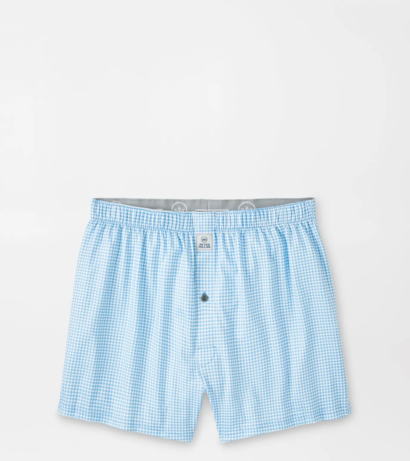 Nebraska Printed Gingham Check Stretch Jersey Boxer