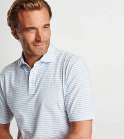 Pilot Mill Cedar Stripe Short-Sleeve Polo