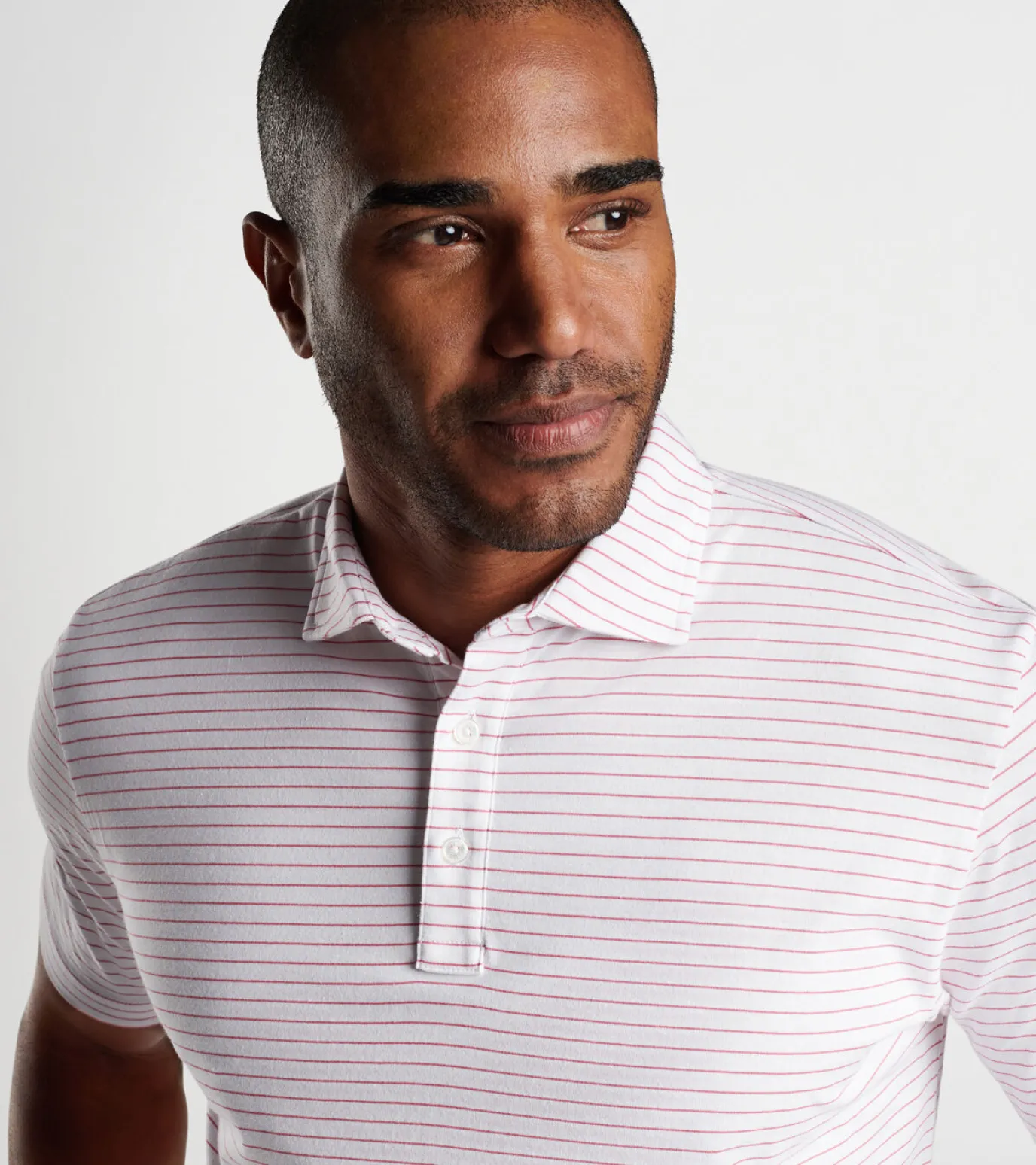 Pilot Mill Cedar Stripe Short-Sleeve Polo