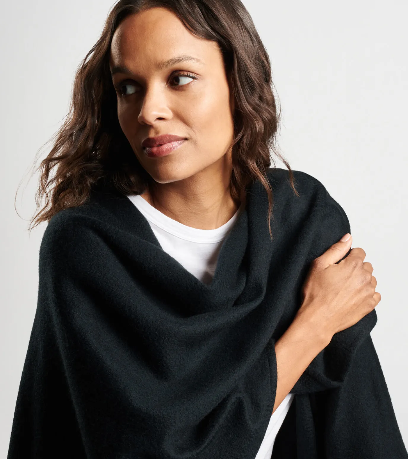 Pure Cashmere Woven Cape