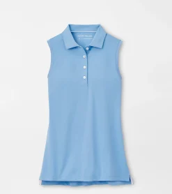 Sleeveless Banded Button Polo