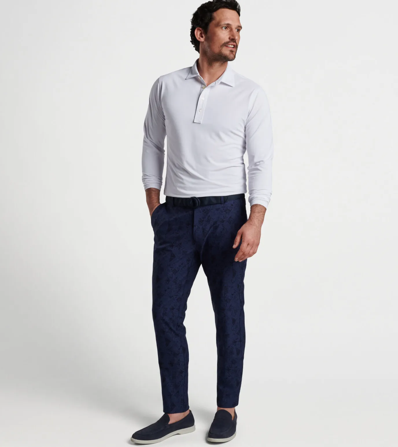 Soul Long-Sleeve Performance Mesh Polo