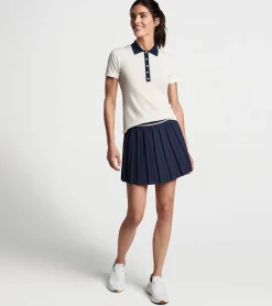 Stuart Short-Sleeve Collared Performance Sweater