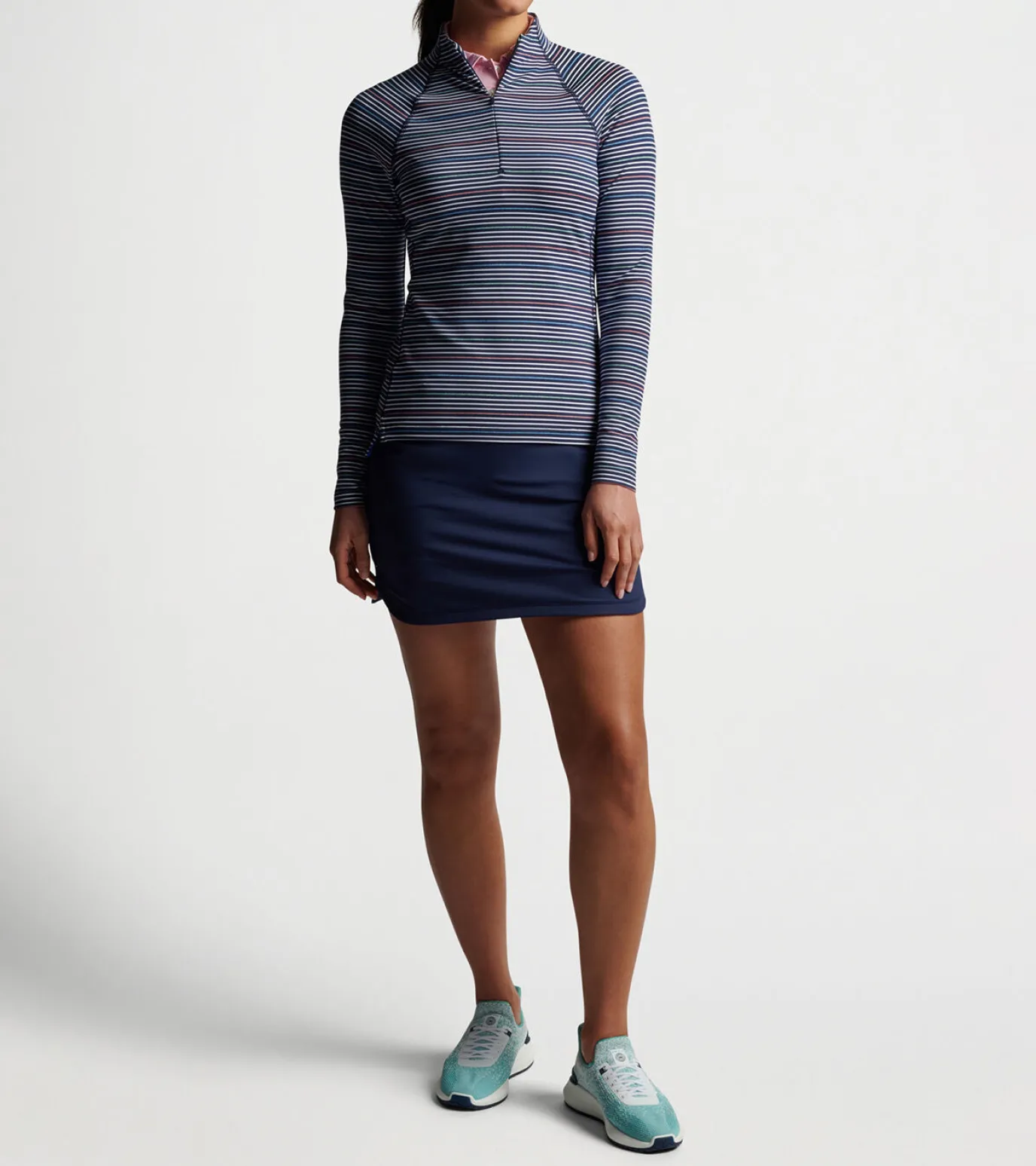 Women's Raglan-Sleeve Perth Metallic Stripe Layer